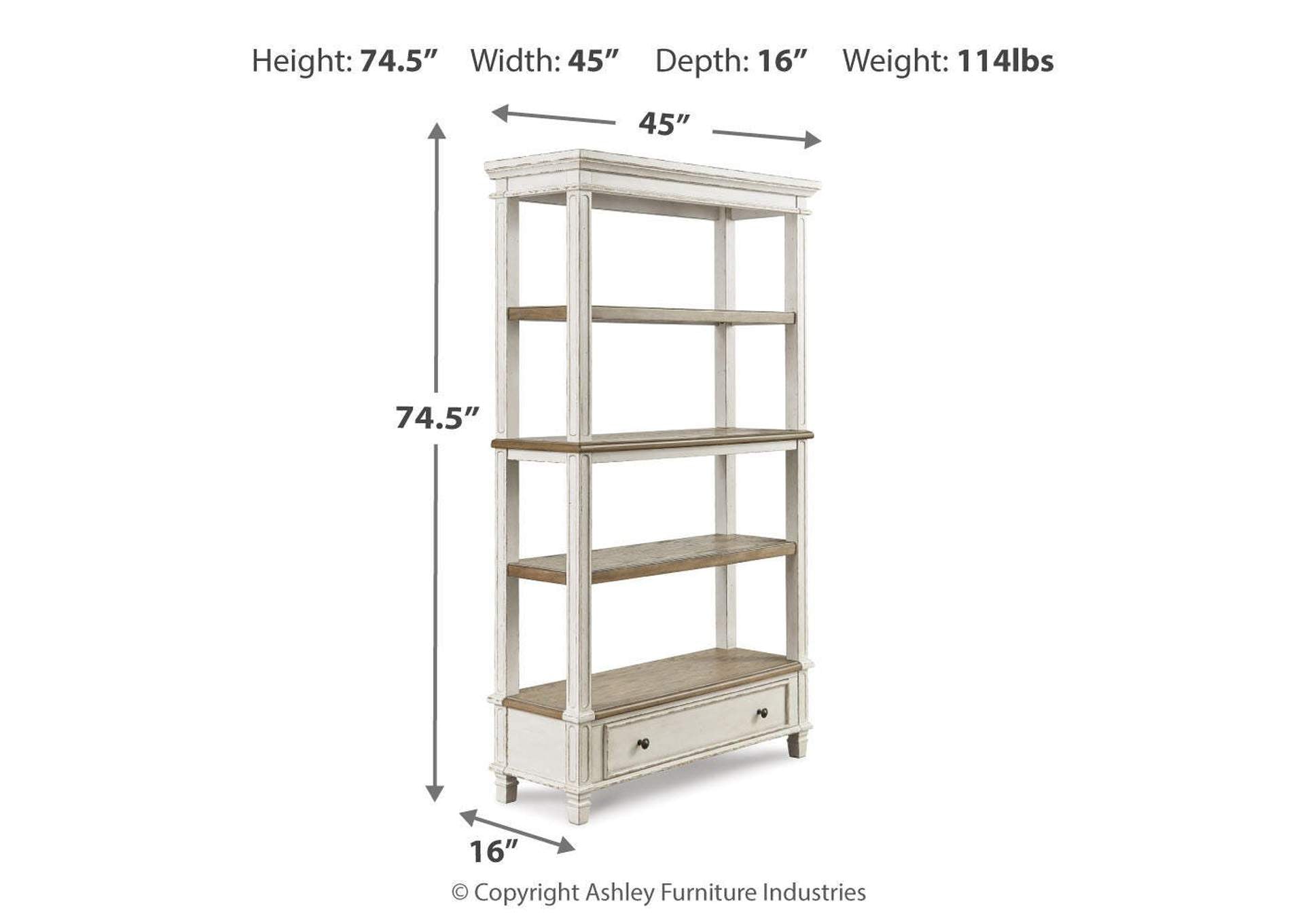 Realyn Home Office Desk and Storage Set dimensions