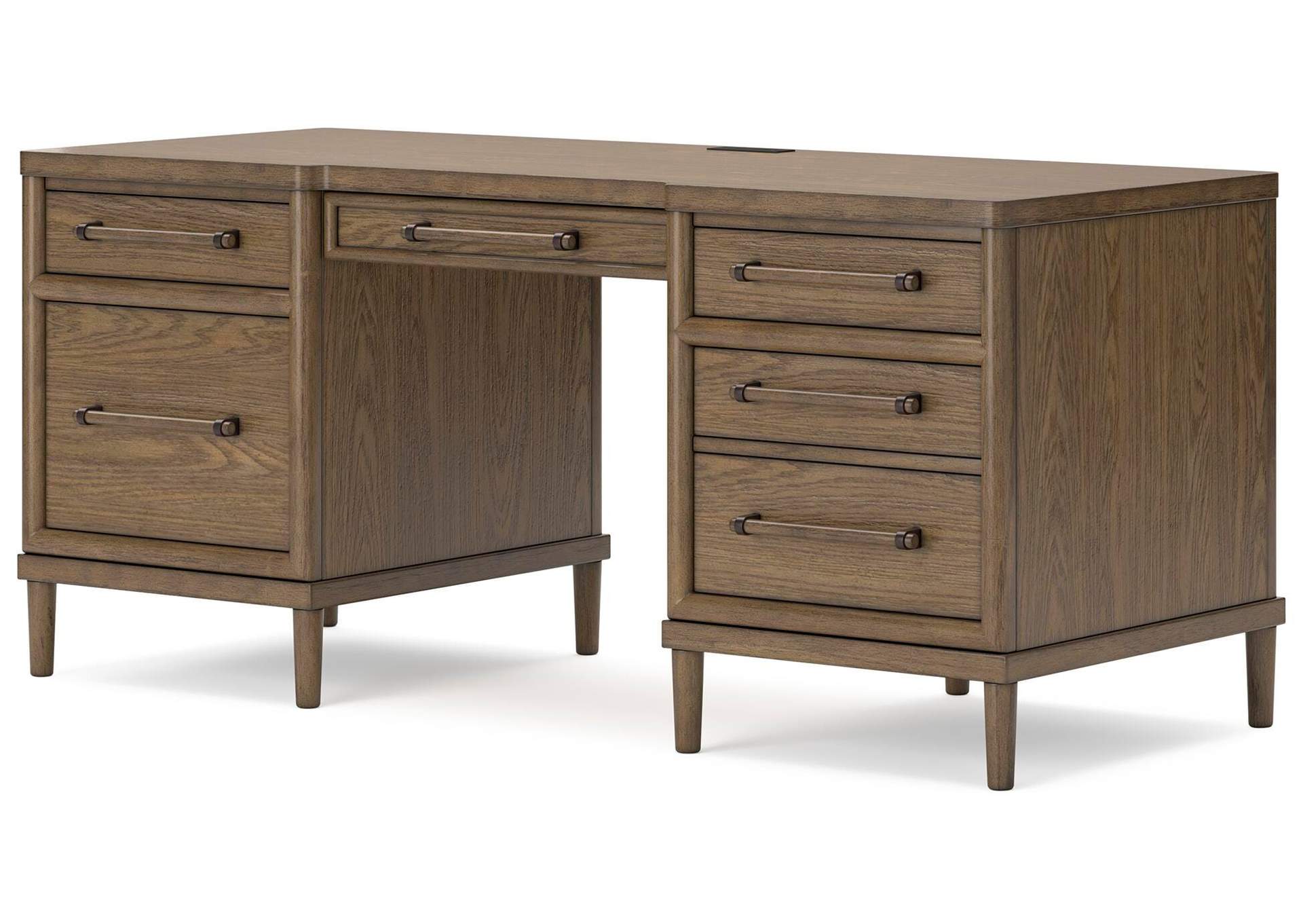 Roanhowe Home Office Desk and Storage angled view
