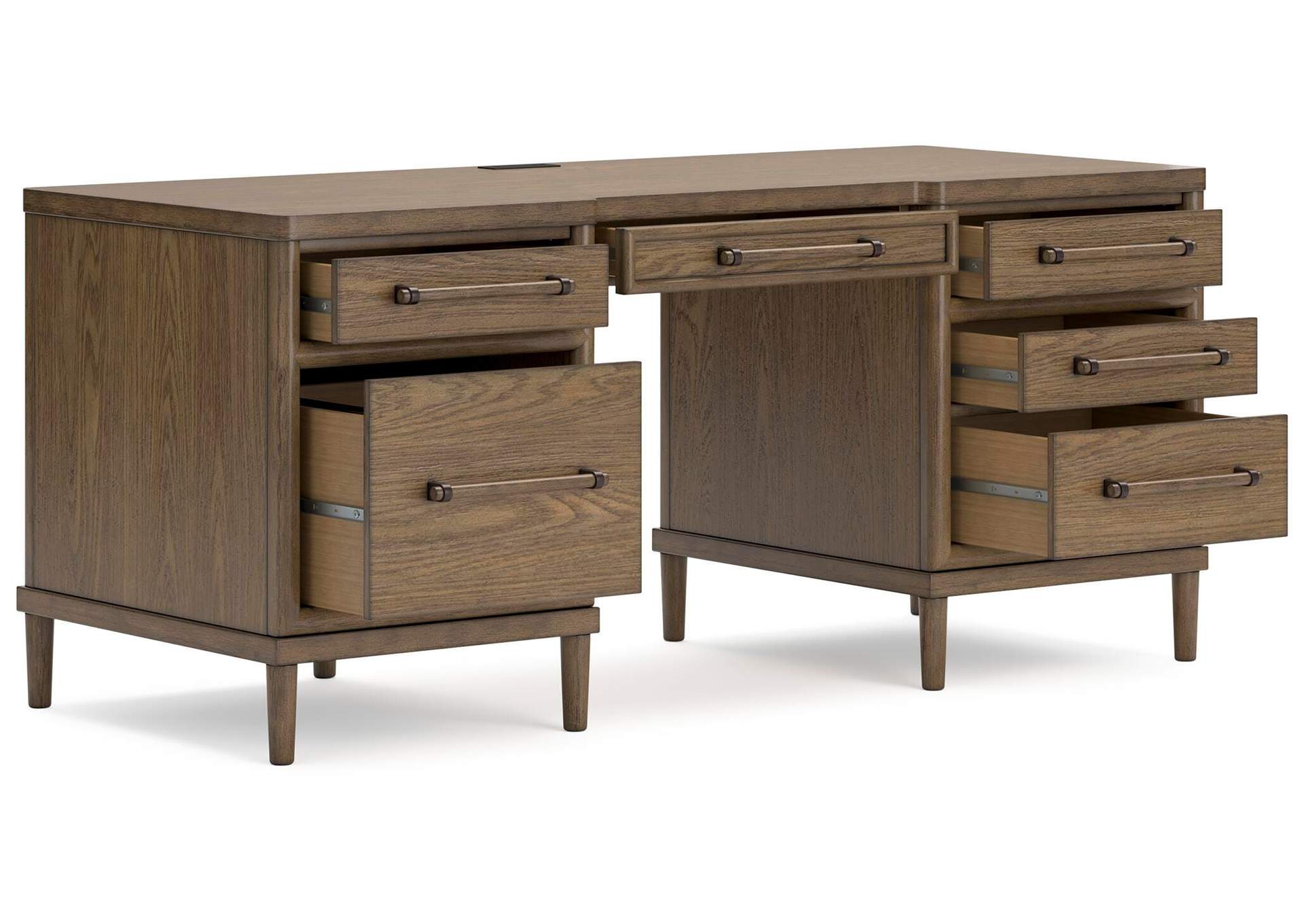 Roanhowe Home Office Desk and Storage angled view