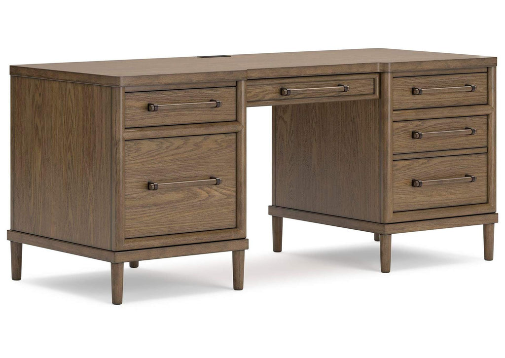Roanhowe Home Office Desk and Storage angled view