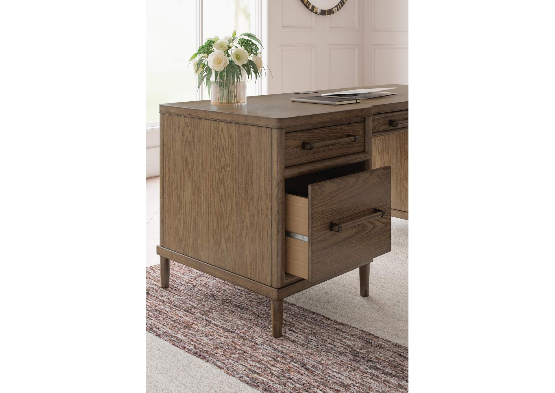Roanhowe Home Office Desk and Storage detail