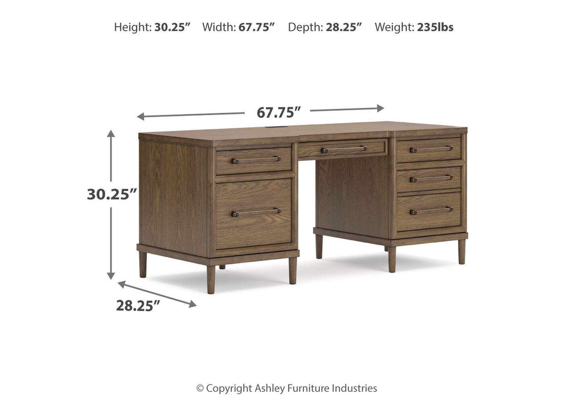 Roanhowe Home Office Desk and Storage dimensions