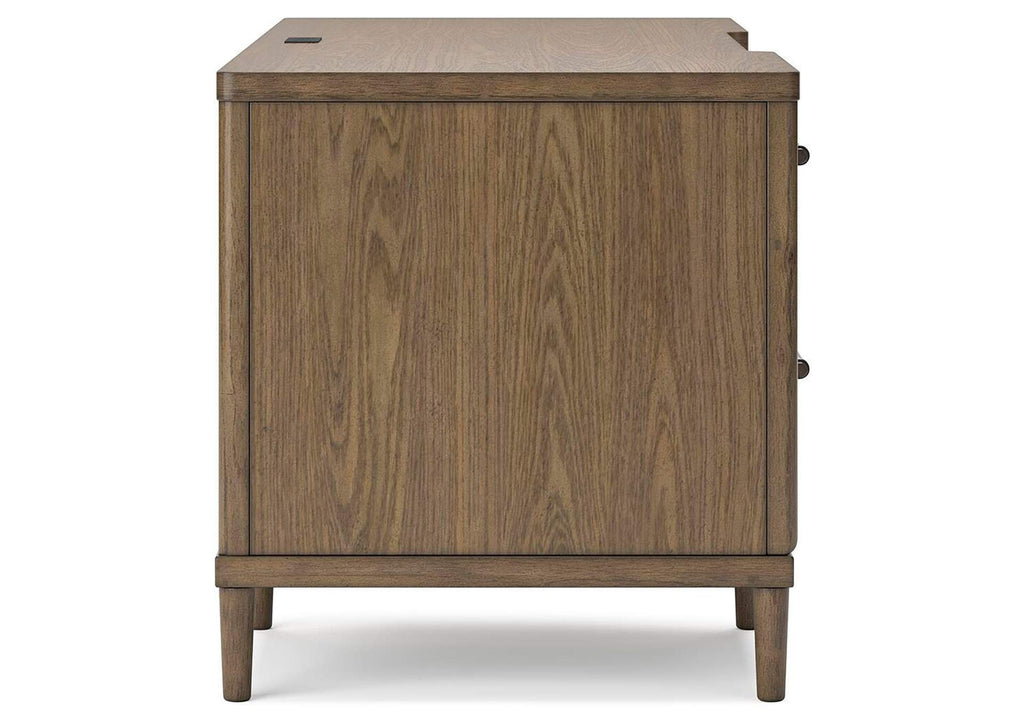 Roanhowe Home Office Desk and Storage side view