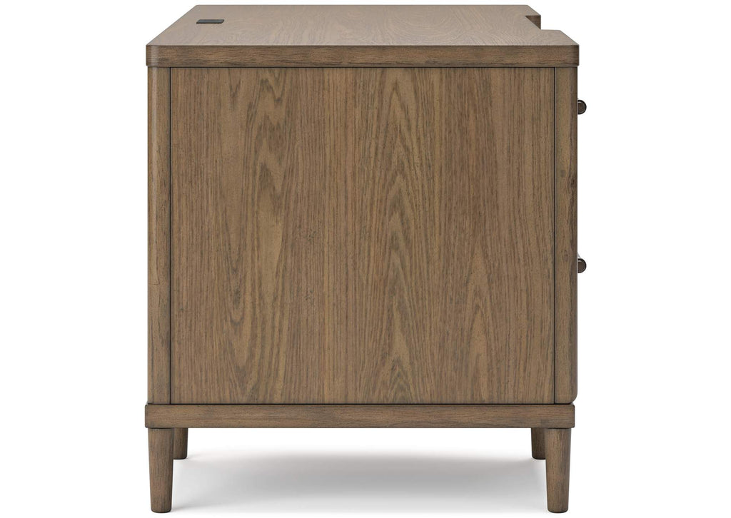 Roanhowe Home Office Desk and Storage side view