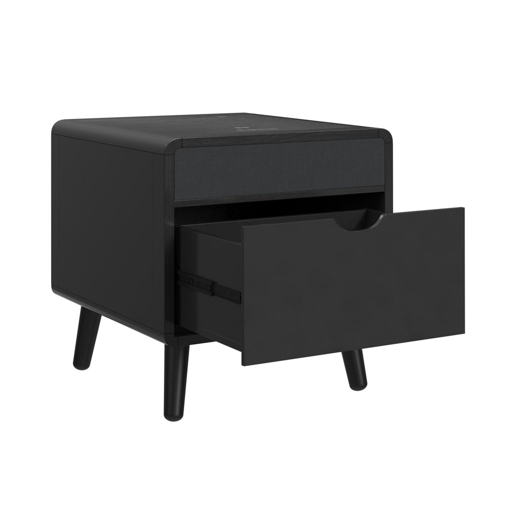 Halo Square Smart End Table In Black