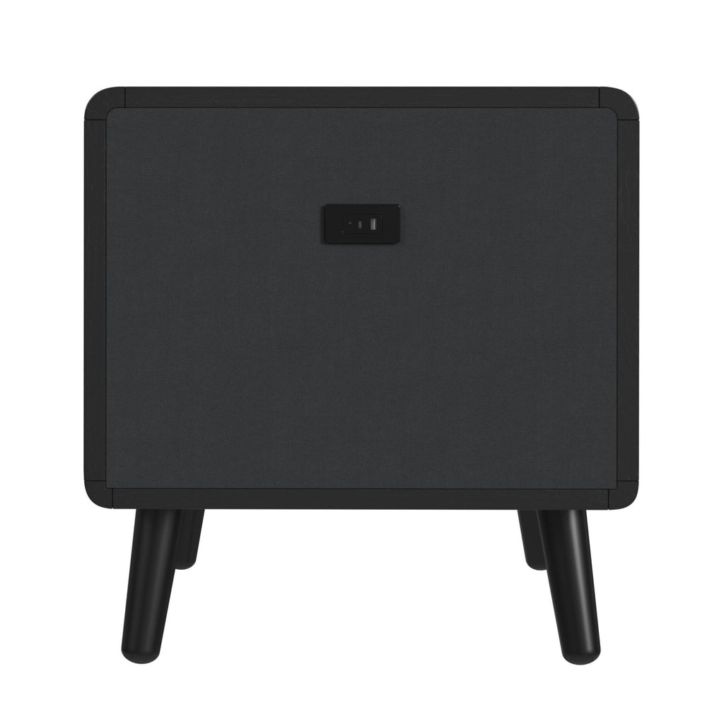 Halo Square Smart End Table In Black
