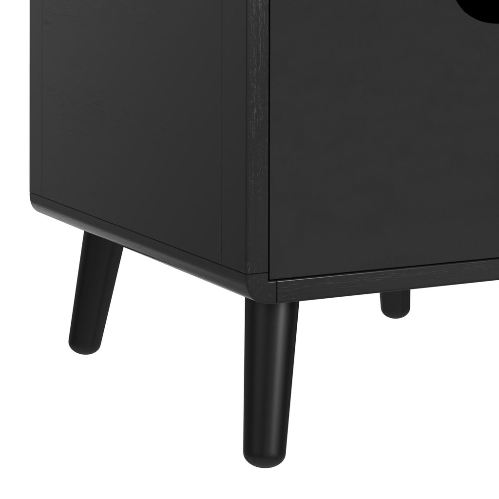 Halo Square Smart End Table In Black