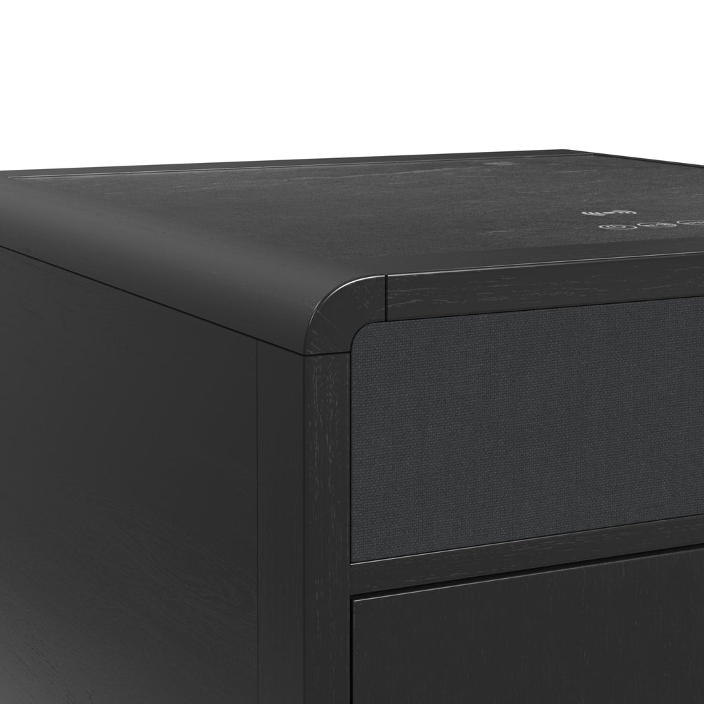 Halo Square Smart End Table In Black