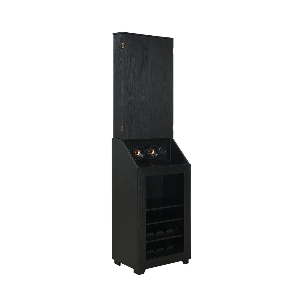 Hurricanes Dartboard Cabinet With Speaker And Led In Black (3A Packing)