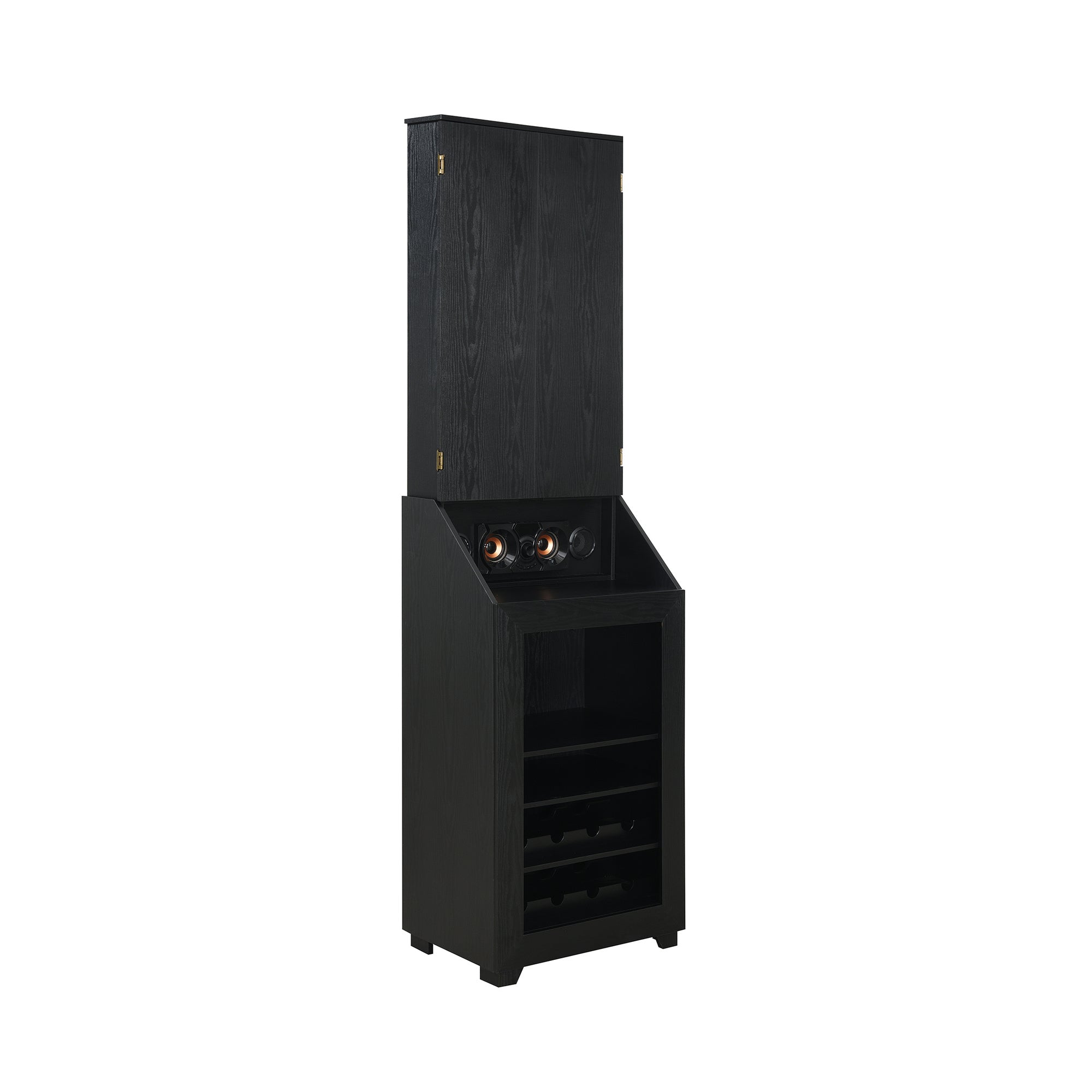 Hurricanes Dartboard Cabinet With Speaker And Led In Black (3A Packing)