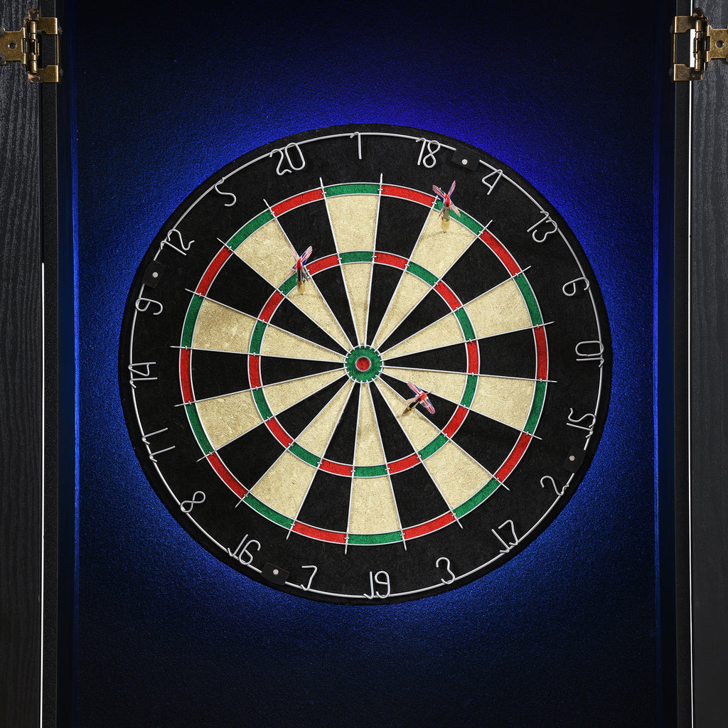 Hurricanes Dartboard Cabinet With Speaker And Led In Black (3A Packing)