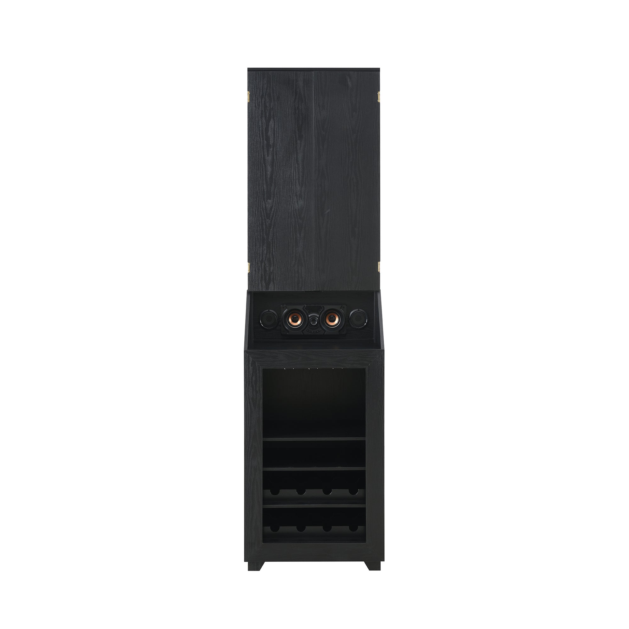 Hurricanes Dartboard Cabinet With Speaker And Led In Black (3A Packing)