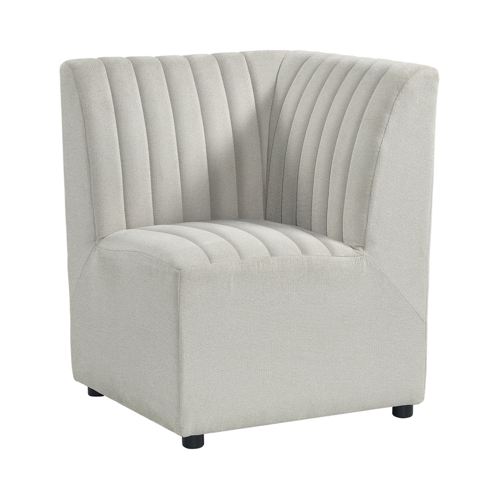 Jemma Upholstered Corner Chair In Beige Linen