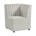 Jemma Upholstered Corner Chair In Beige Linen