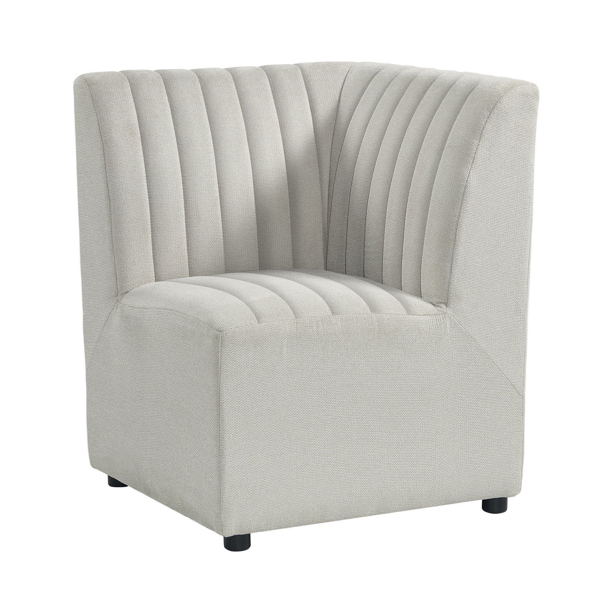 Jemma Upholstered Corner Chair In Beige Linen