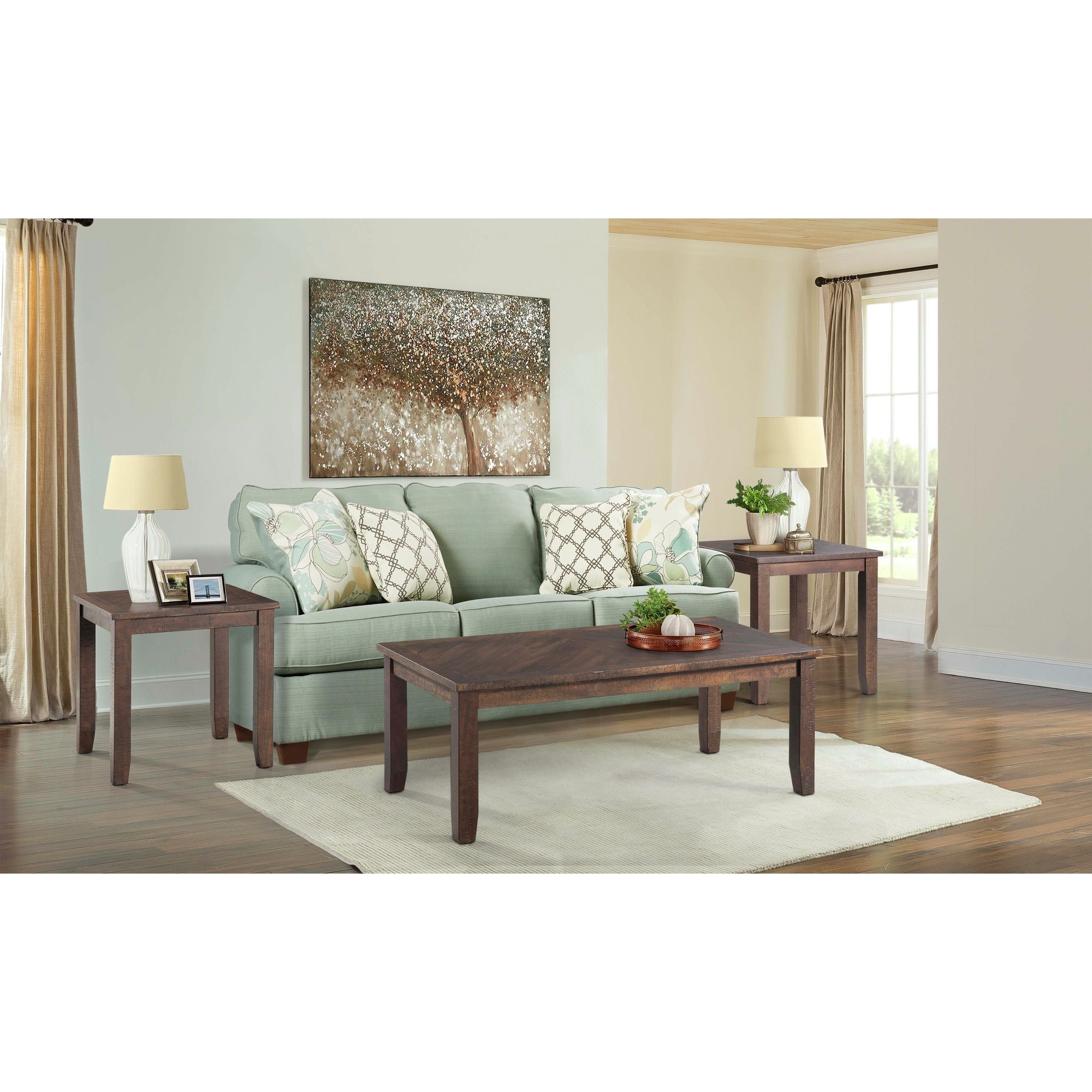 Jax Three Table Occasional Set In Cherry