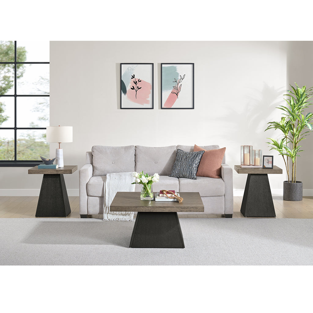 Jemma Coffee Table In Grey And Dark Espresso