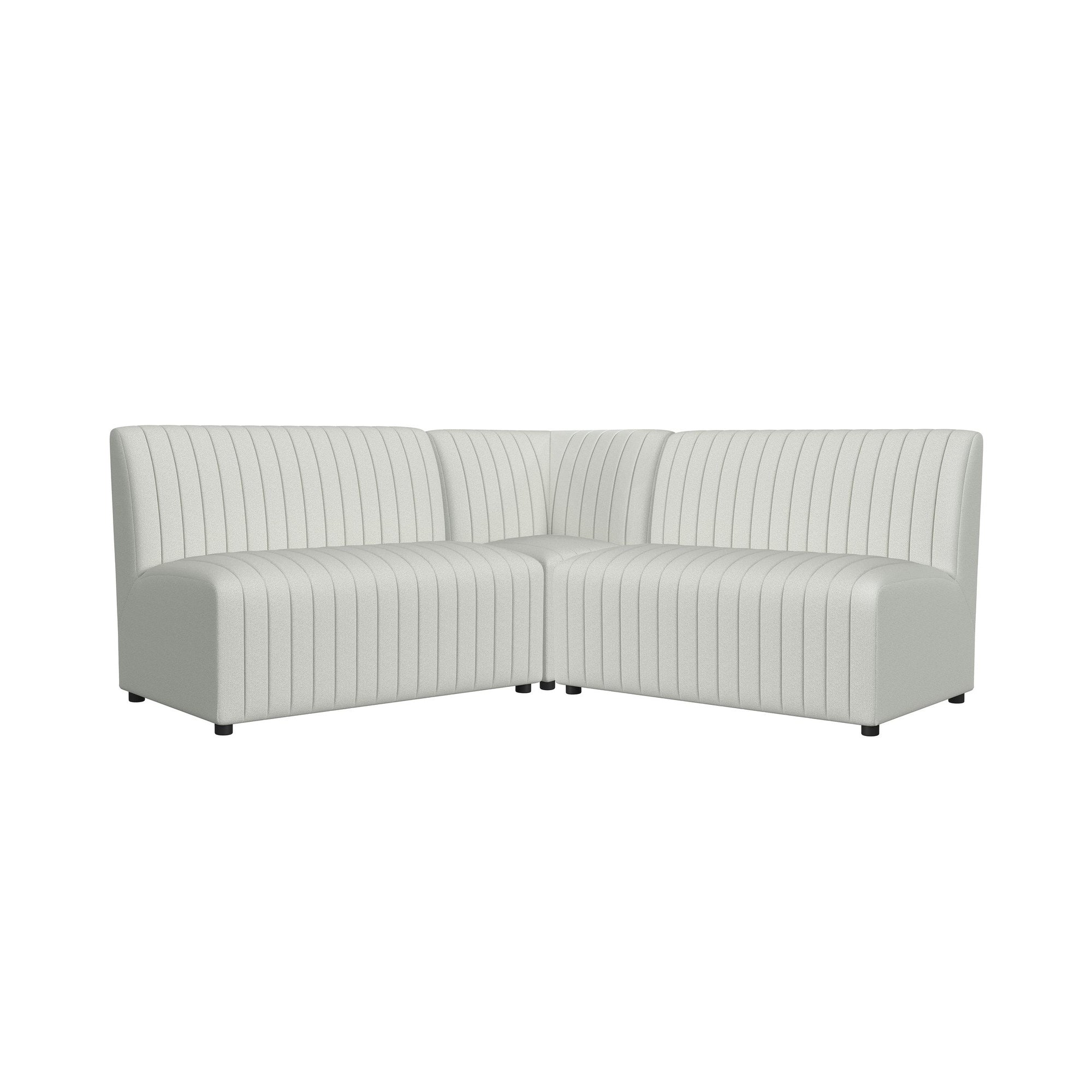 Jemma Upholstered Corner Chair In Beige Linen