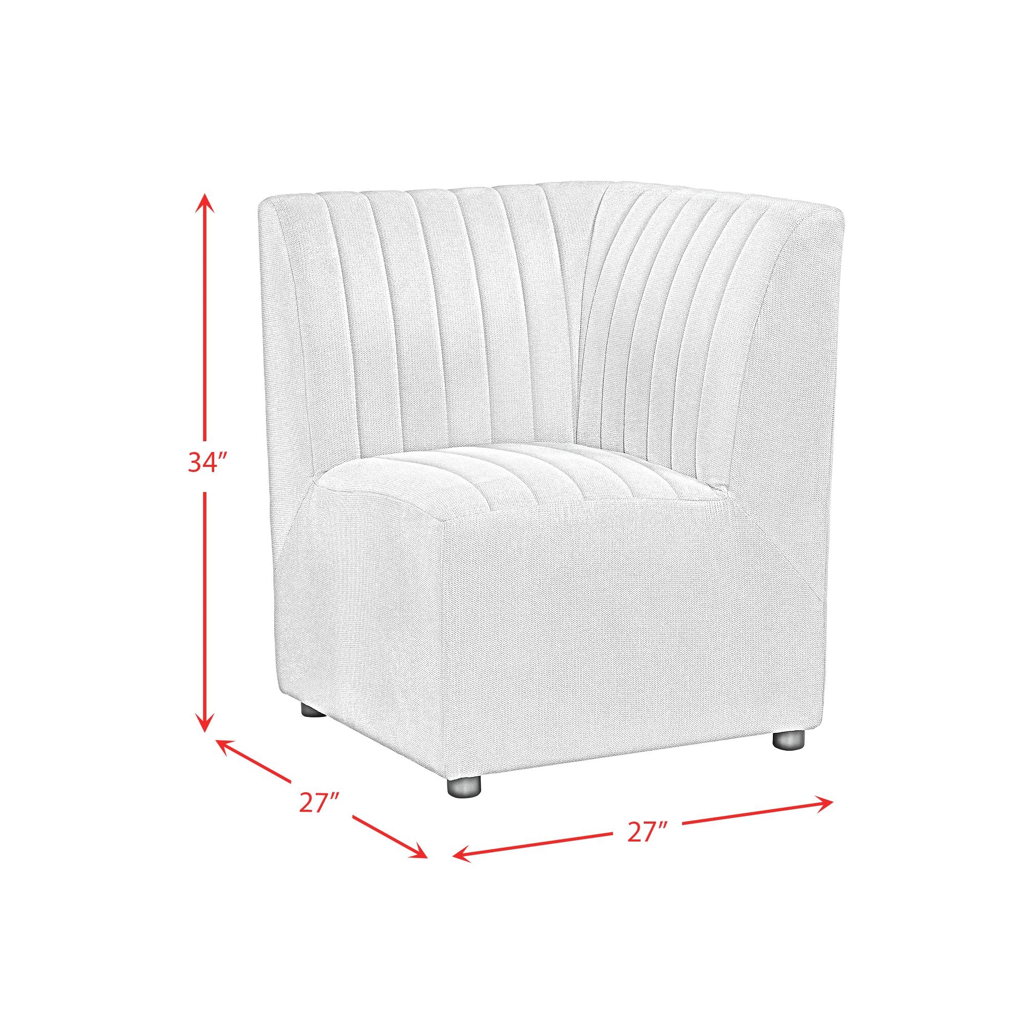 Jemma Upholstered Corner Chair In Beige Linen