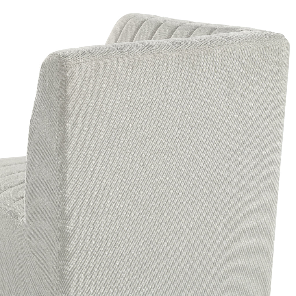 Jemma Upholstered Corner Chair In Beige Linen