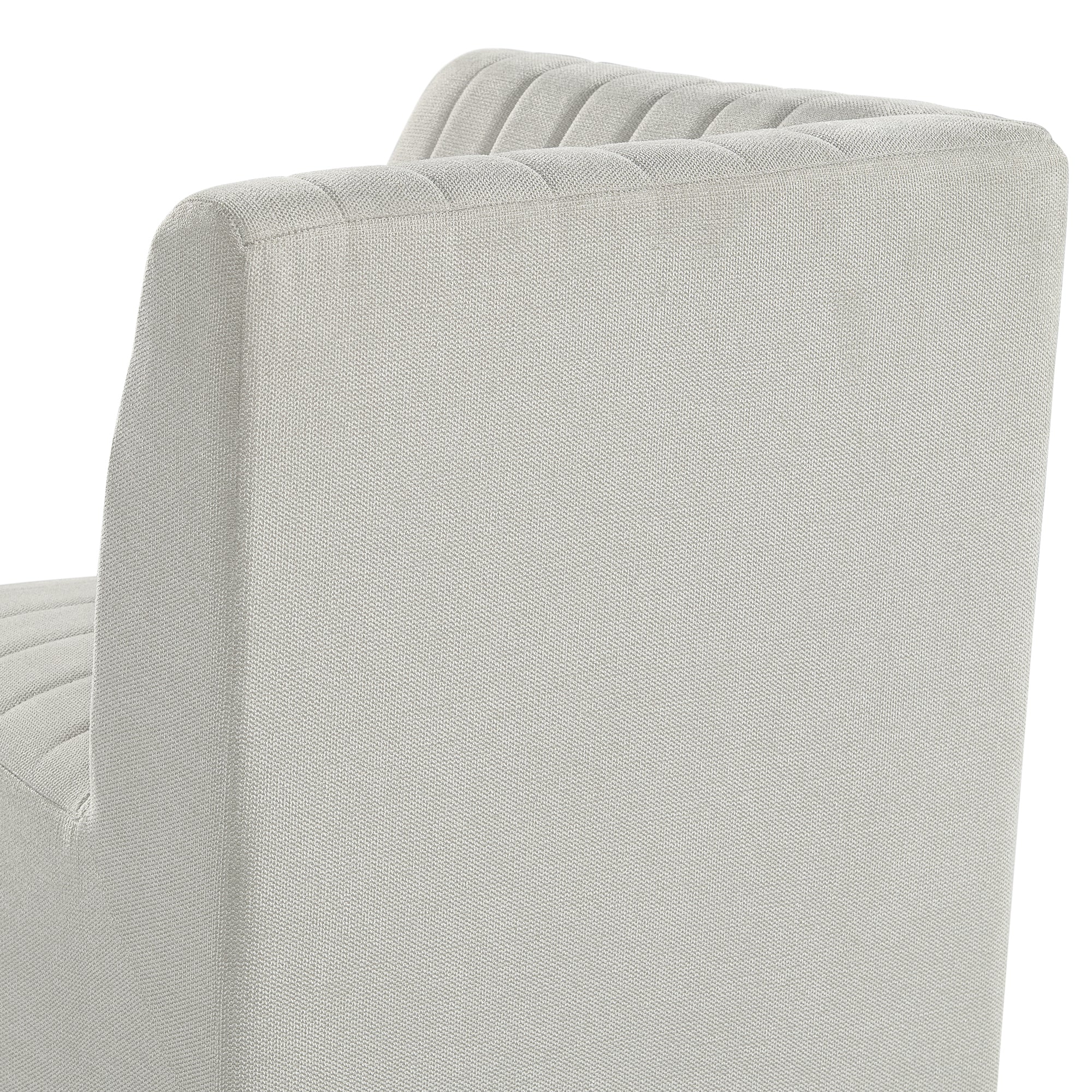 Jemma Upholstered Corner Chair In Beige Linen