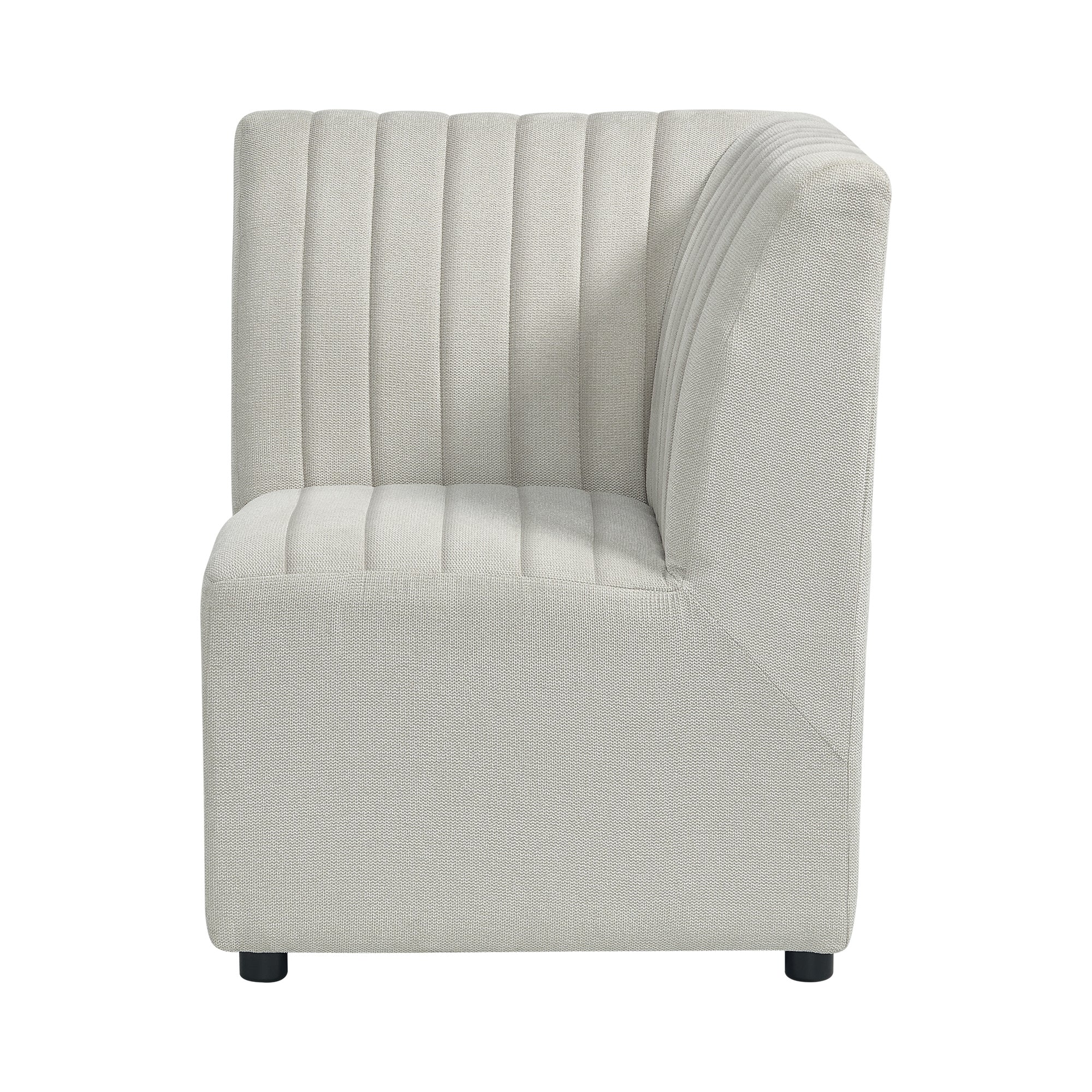 Jemma Upholstered Corner Chair In Beige Linen