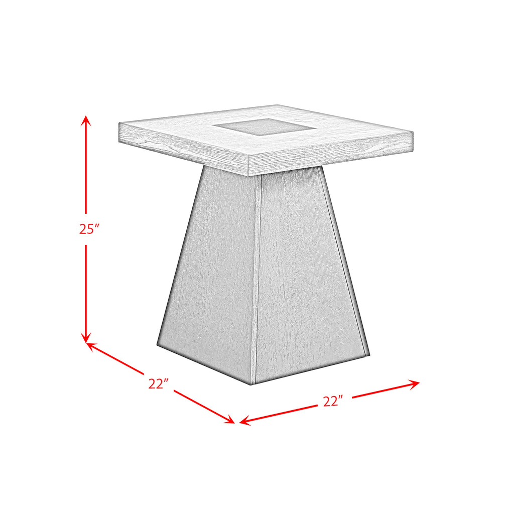Jemma End Table In Grey And Dark Espresso