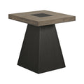 Jemma End Table In Grey And Dark Espresso