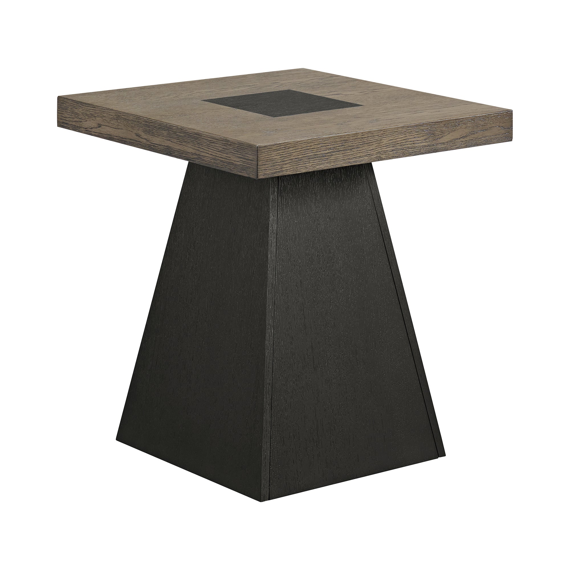 Jemma End Table In Grey And Dark Espresso