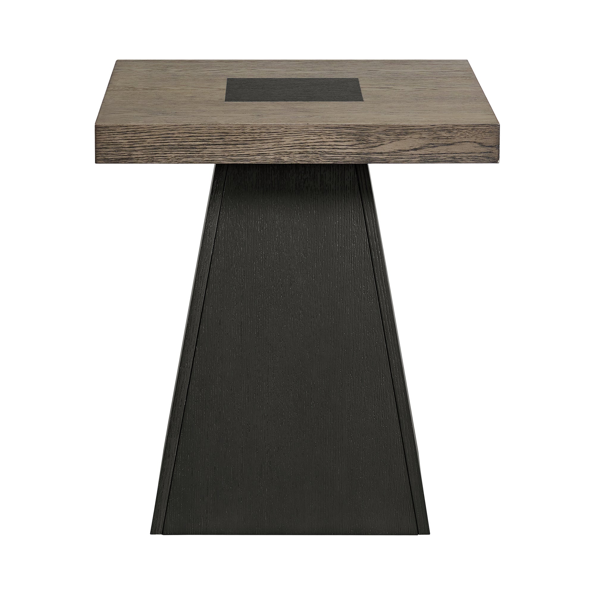Jemma End Table In Grey And Dark Espresso