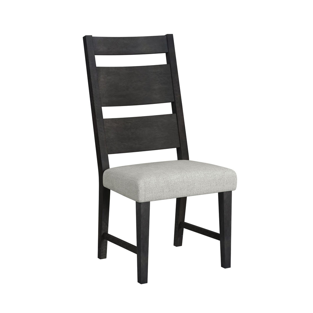 Jemma Wood Back Dining Side Chair With Beige Linen In Dark Espresso (2 Per Carton)