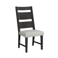 Jemma Wood Back Dining Side Chair With Beige Linen In Dark Espresso (2 Per Carton)
