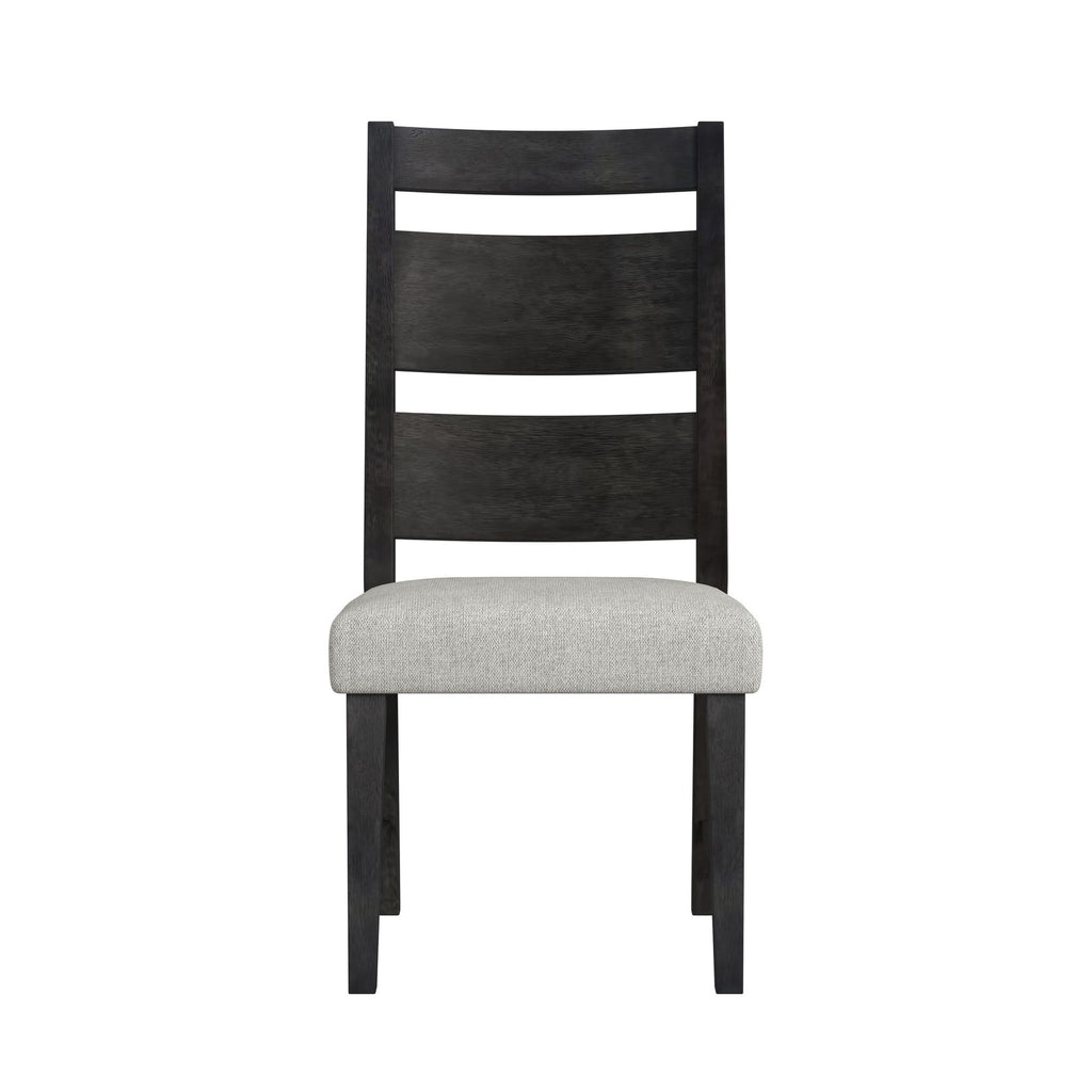 Jemma Wood Back Dining Side Chair With Beige Linen In Dark Espresso (2 Per Carton)