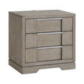 Kelis 3-Drawer Nightstand With Usb In Grey