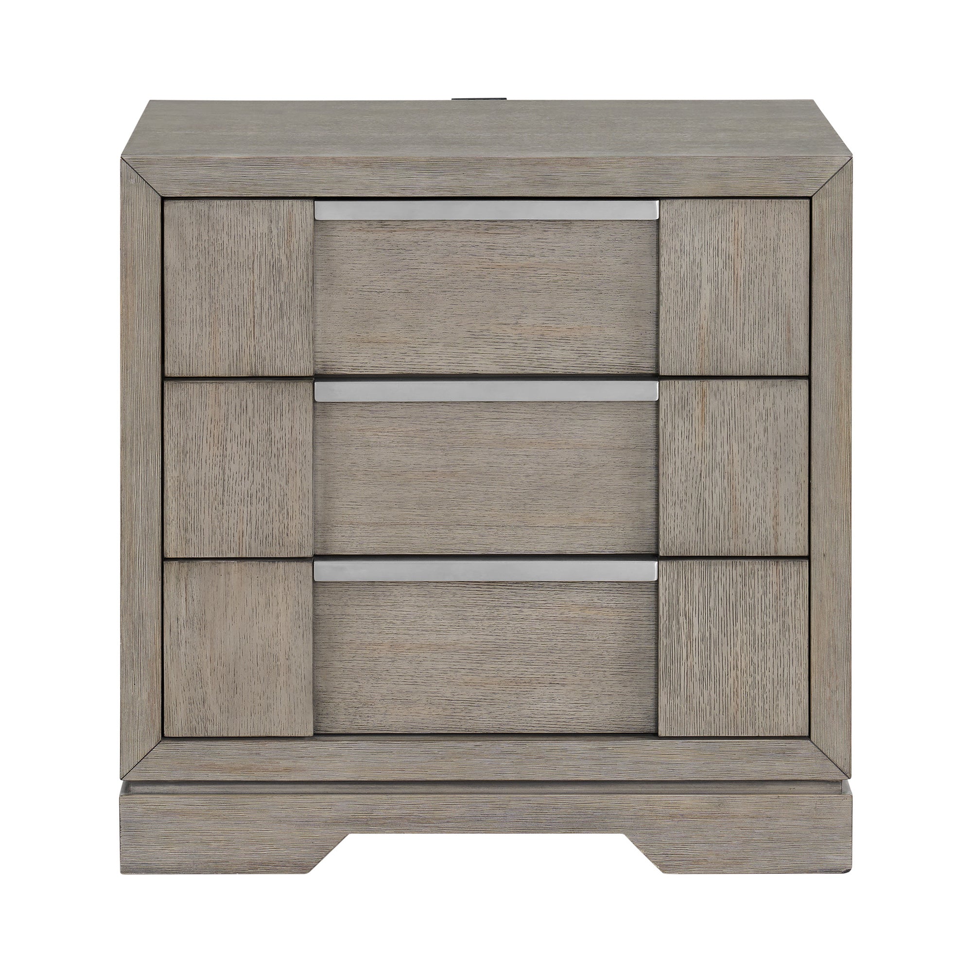 Kelis 3-Drawer Nightstand With Usb In Grey