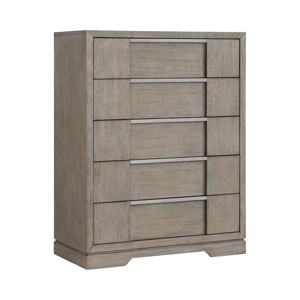 Kelis 5-Drawer Chest In Grey