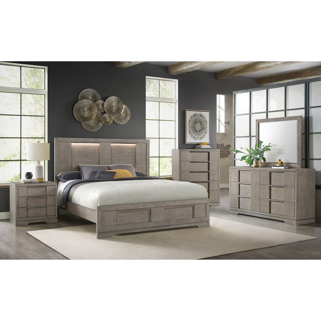 Kelis 6-Drawer Dresser In Grey