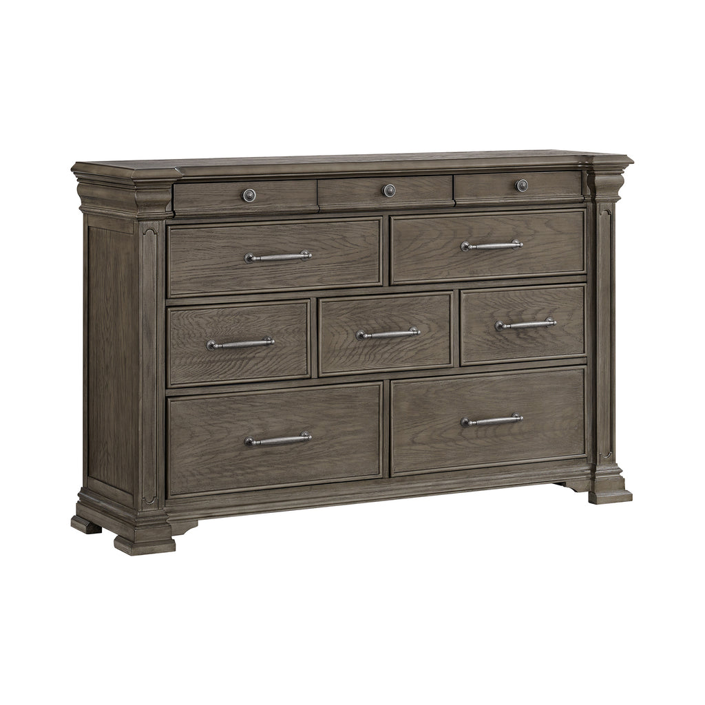 Kings Court 10-Drawer Dresser In Grey