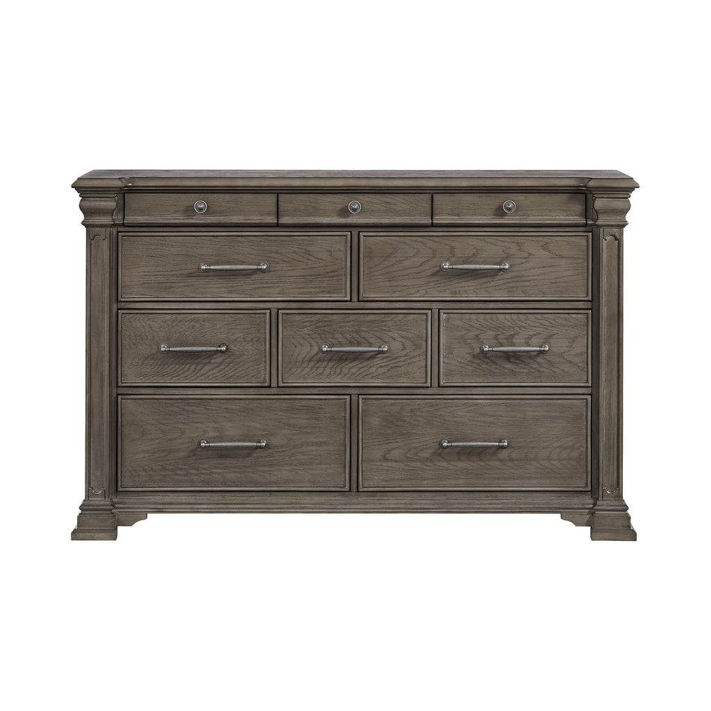 Kings Court 10-Drawer Dresser In Grey