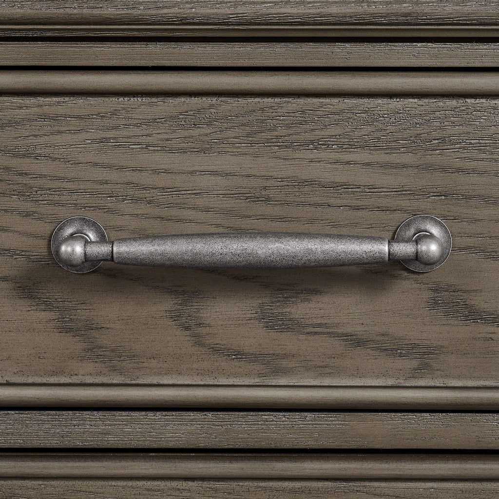 Kings Court 3-Drawer Nightstand (Sliding Top) In Grey