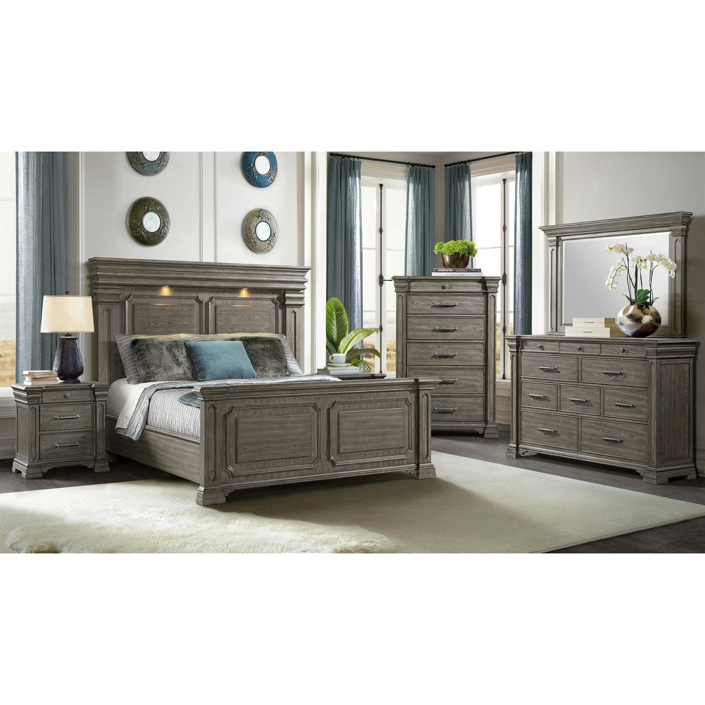 Kings Court 10-Drawer Dresser In Grey