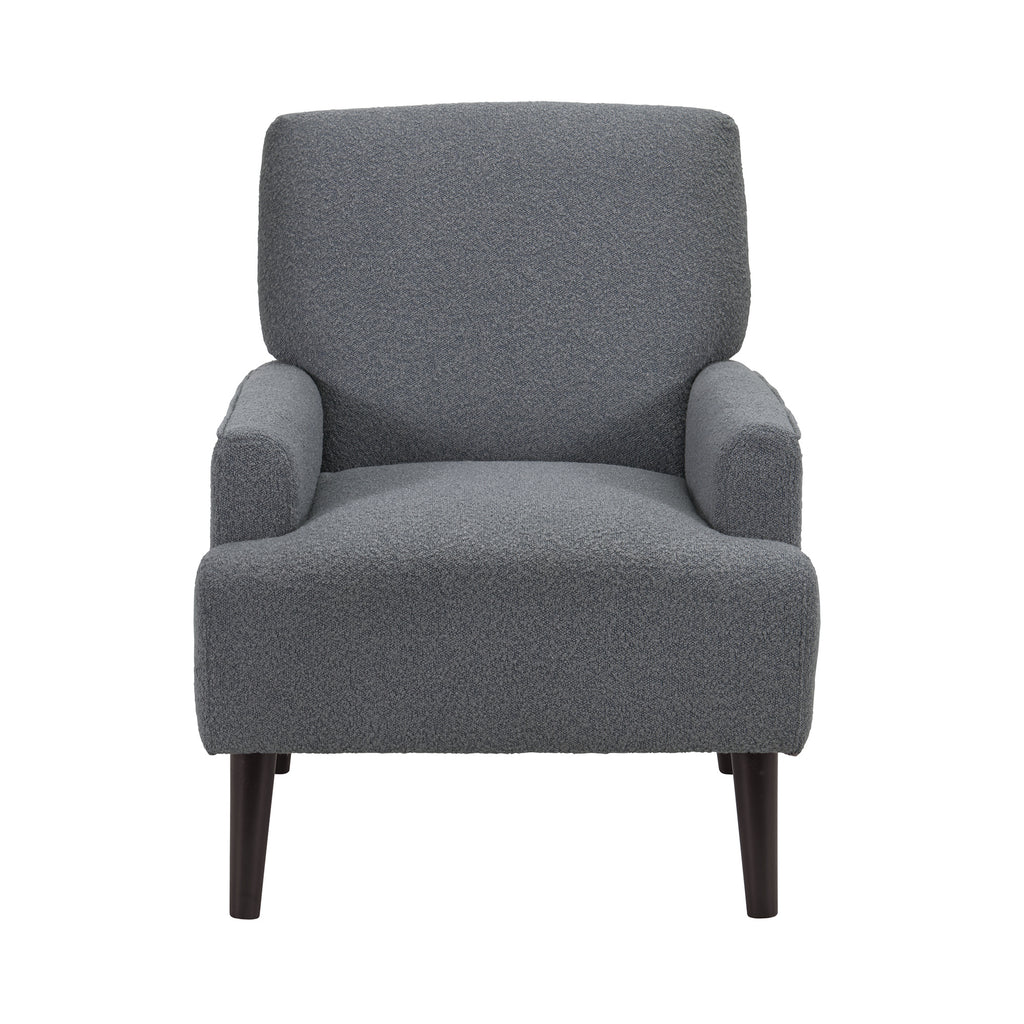 Kiwi Chair In 8077 Boucle Grey & Espresso