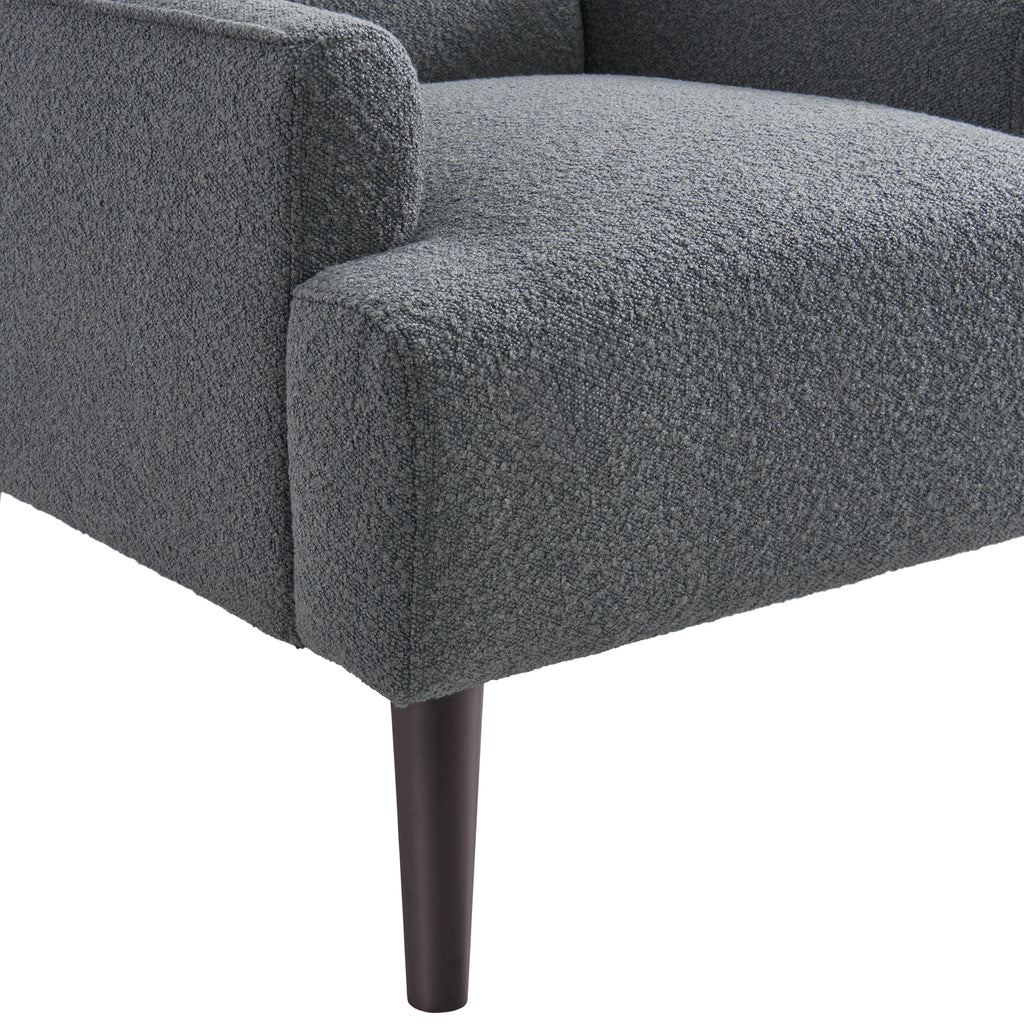 Kiwi Chair In 8077 Boucle Grey & Espresso