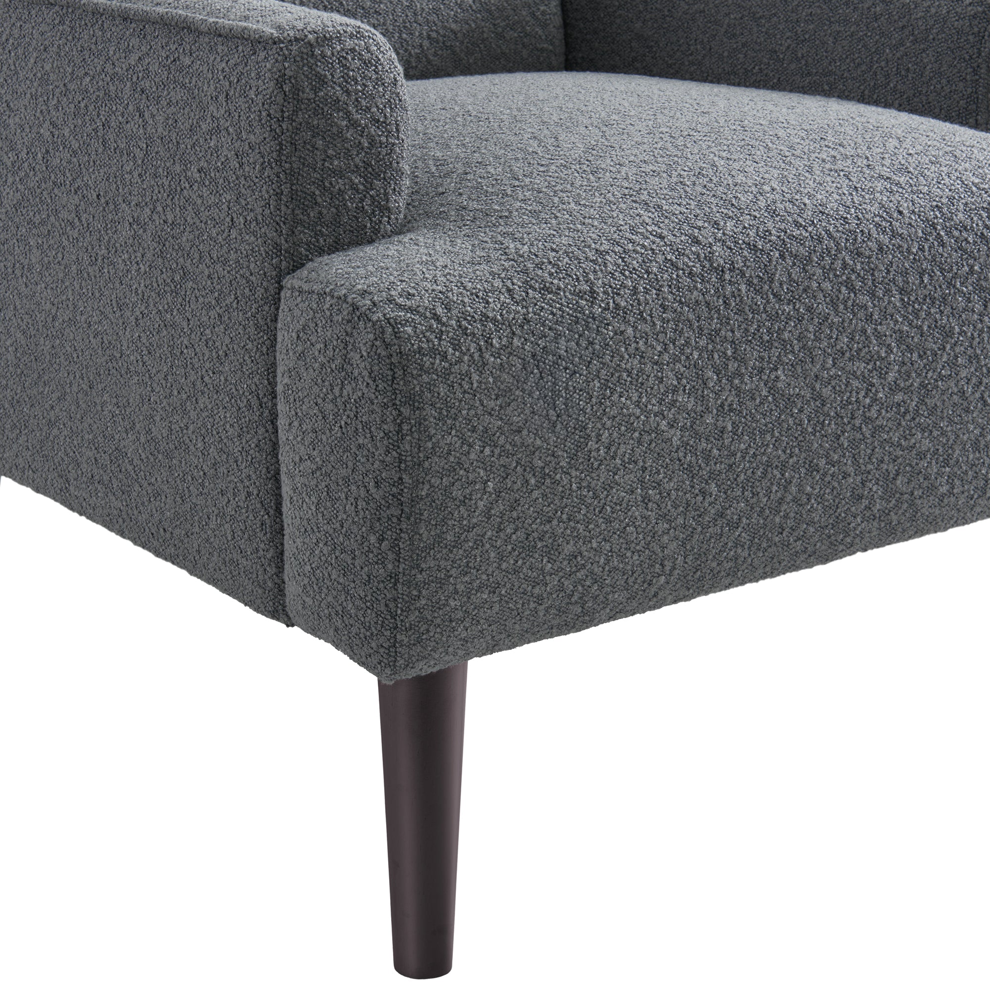 Kiwi Chair In 8077 Boucle Grey & Espresso