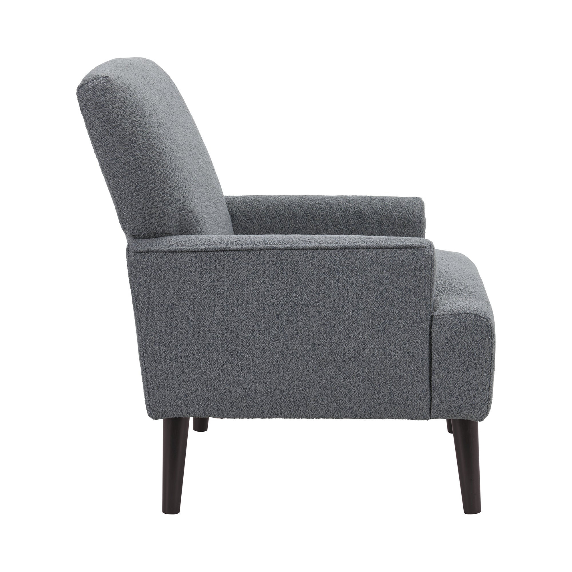 Kiwi Chair In 8077 Boucle Grey & Espresso