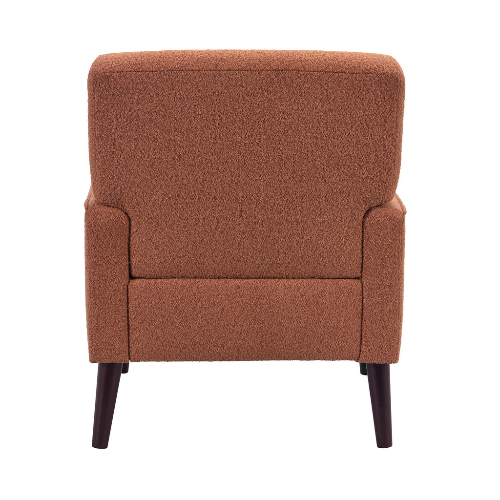 Kiwi Chair In 8077 Boucle Orange & Espresso