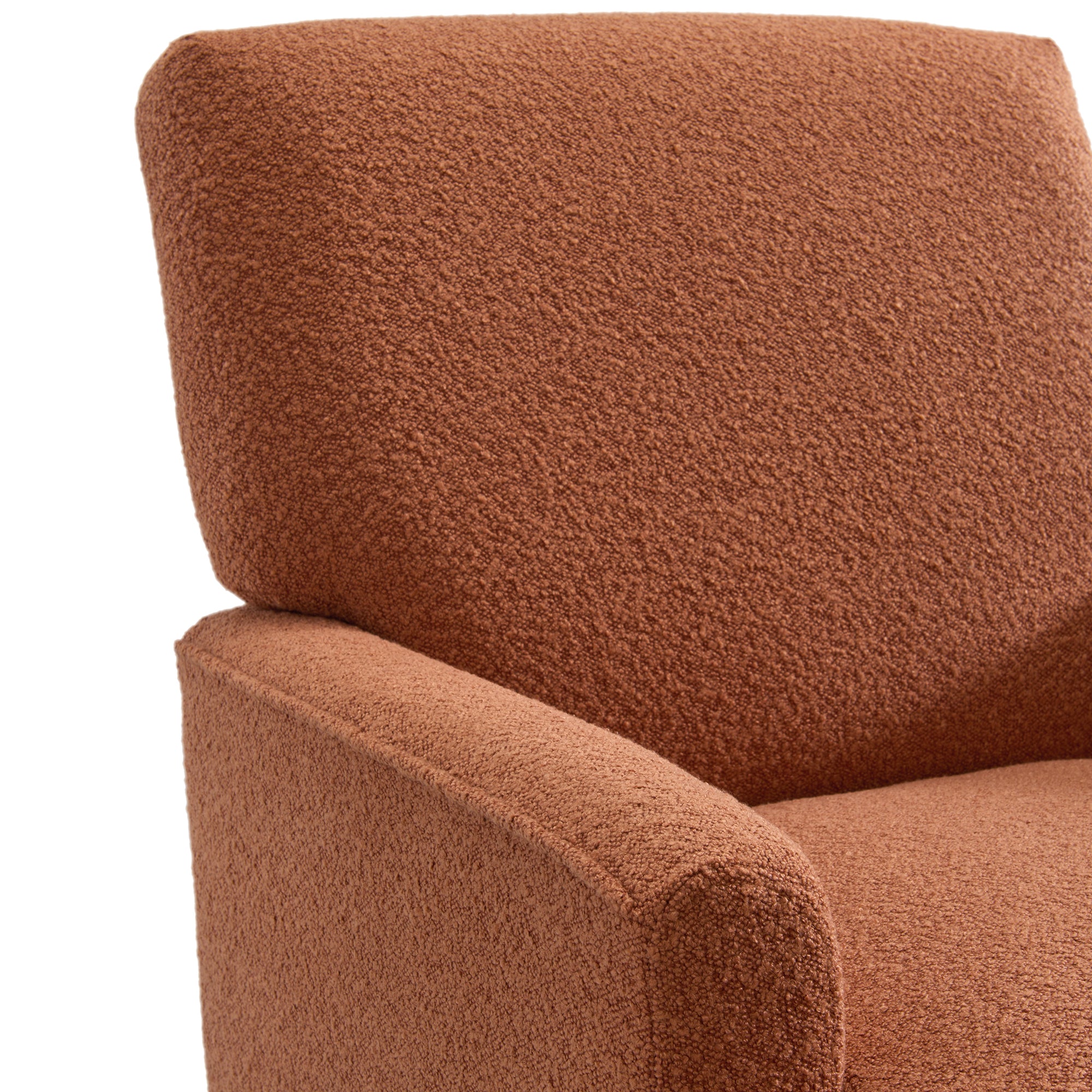 Kiwi Chair In 8077 Boucle Orange & Espresso