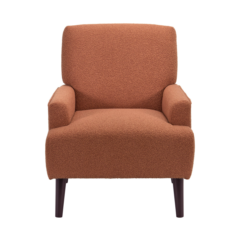 Kiwi Chair In 8077 Boucle Orange & Espresso