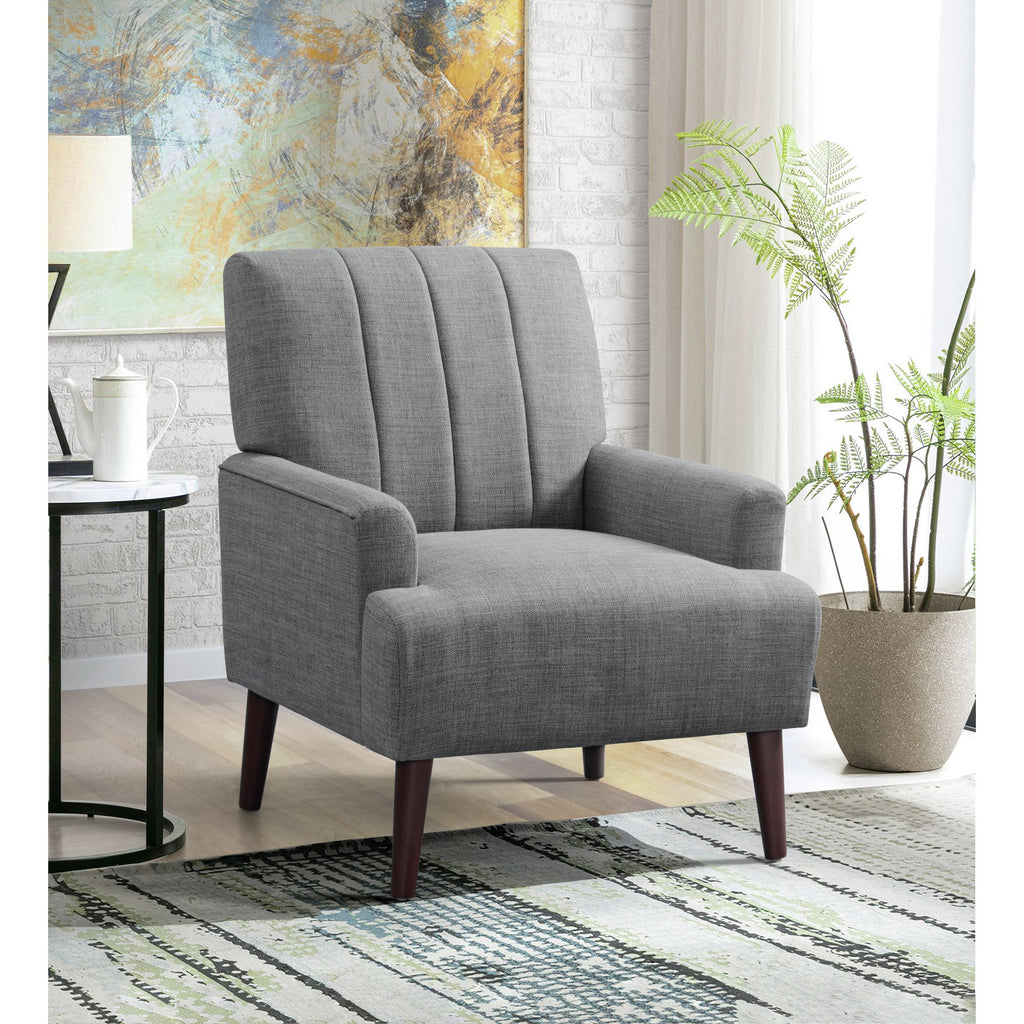 Kiwi Chair With Channel Back In Palmer Grey