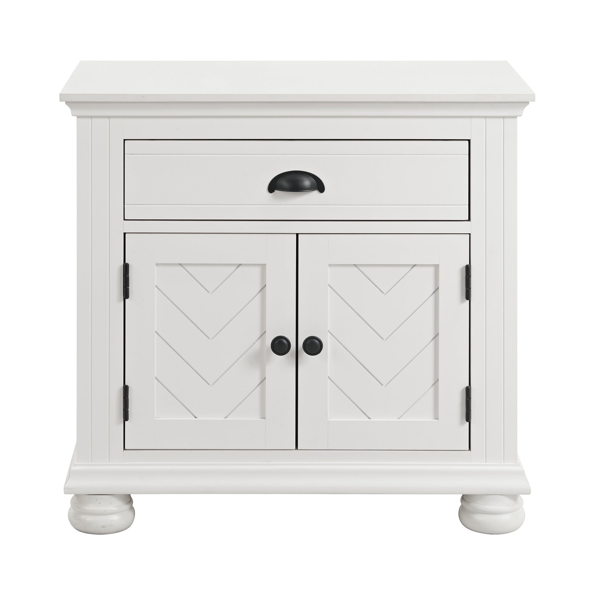 Kona 1-Drawer Nightstand In White